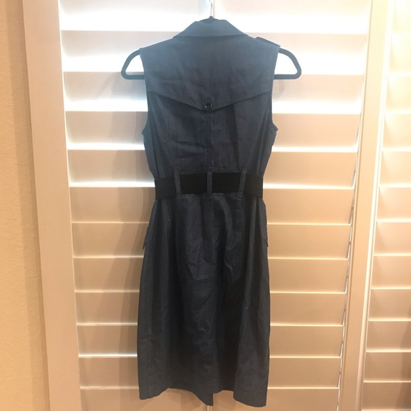 Denim Collared Button-Up Dress - Picture 2 of 5